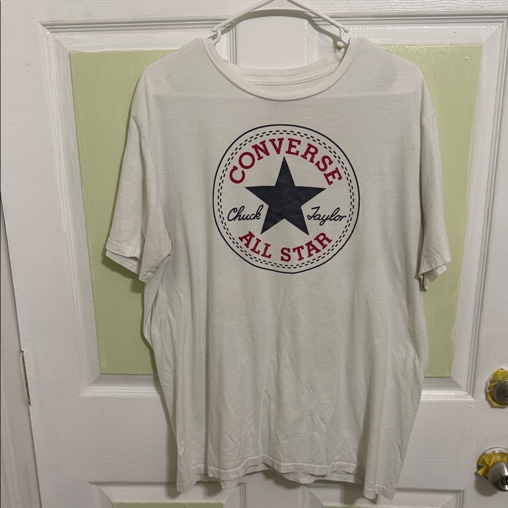 (2038) Converse Men's Cream Graphic Tee, Size: Large - Picture 2 of 4